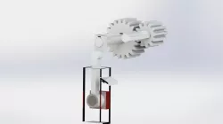 Gear drive (labeled with motion simulation process)