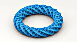 HoneyComb Pattern on Twisted Toroid + Video Tutorial