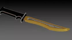 Knife model Gold/Black
