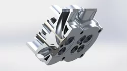 Motorcycle DOHC inline twin cylinder head (Raw)