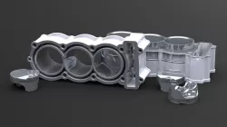 Motorcycle inline 3 cylinder block