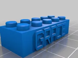 My Customized Lego Block Necklace/Keychain 3