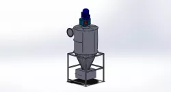 Sheet metal cyclone (dust-separator)