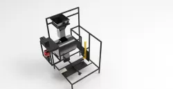 Small wood brick making machine