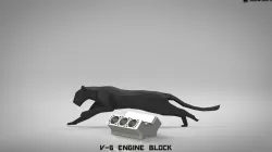 V-6 ENGINE BLOCK