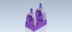 3D CAD Basic exercise/ Doble V Block Clamp/ Abrazadera Doble de Bloque V/ Autodesk Inventor Pro