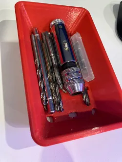 3D Print Tap / Drill bit Box red