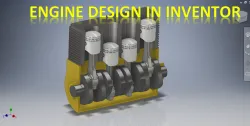 4 Cylinder engine in Inventor || Inventor Drawing Tutorial || Inventor Tutorial || Inventor Assembly
