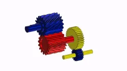 Animations. Helical and Spur Gears combined