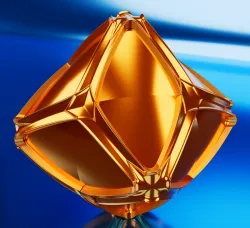 Curved Three Dimensional Rhomboid Shape