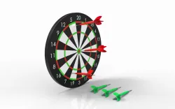 Dart Board With Darts
