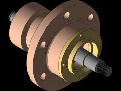 design mechanical shaft, bearing housing and flange