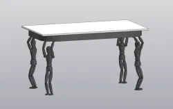 Dummy table leg