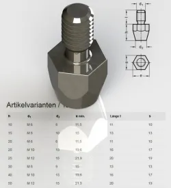 Foot DIN 6320-10-M6