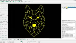 Geometric Wolf Head - Geometrik Kurt Başı