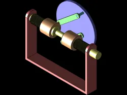 lever screw rotating mechanism in solidworks