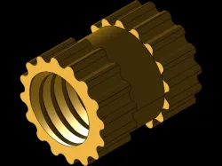 M4 x 6mm threaded brass insert