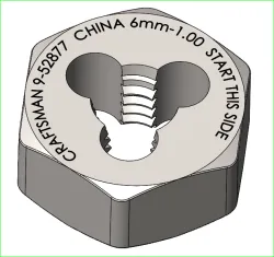 M6-1.00 Thread Die