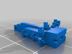 Minecraft Axolotl Keychain (Sturdy, strong, no supports, low profile)