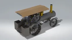 Model steam traction engine
