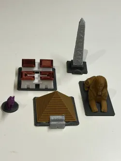 Monuments, sphinx and cat for the boardgame  Ankh - REMIX for multicolor prints