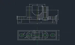 PEDESTAL BEARING 2D DRAWING BY AUTOCAD 2024