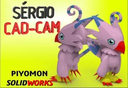 Piyomon digimon   - Sergio CAD CAM