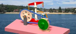 Steam Engine With Horizontal Beam and centrifugal pump