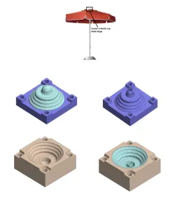 Sunday Umbrella Cap Mold Design (Please watch the Videos)