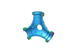 the plastic hub of the variable-pitch propeller