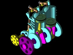 Two Piston Cylinder Engine