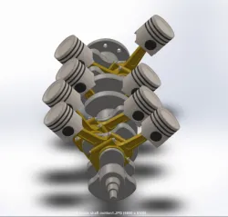 V8 engine strokes