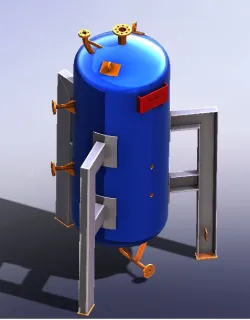 Vertical high pressure water tank