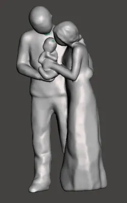 Willow Tree, We are Three, sculpted figure by Susan Lordi, Parents and Baby
