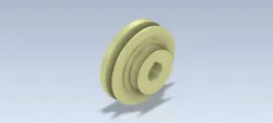 3D CAD Basic exercise/ Cone Wheel-Pulley/Polea de cono/Autodesk Inventor Pro