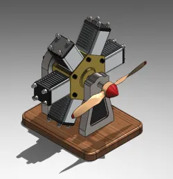 6 Cylinder Radial Engine