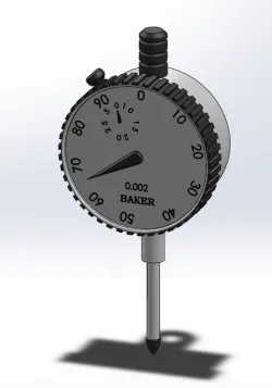 BAKER; ANALOGUE DIAL GAUGE; TRAVEL 25mm ; LEAST COUNT 0.001mm