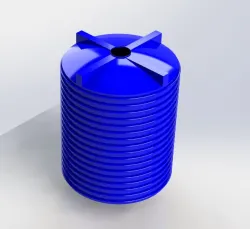 Big Blue Plastic Tank