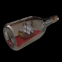 BOTTLE SHIP LOWPOLY