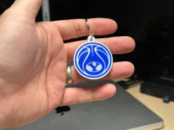 BYU Basketball Keychain