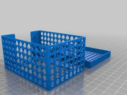 Card storage box for 63.55 x 88 sleeved cards with cover