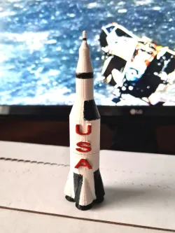 Caricatural Saturn V for pendrive and microSD