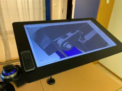 Cintiq Pro 32, Flex Arm, Space Mouse Holder