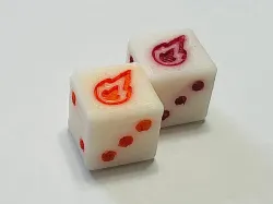 Custom Weighted Fireball Island Dice