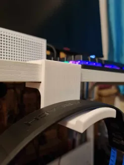 Desk headphone holder for 1.5cm thick work top - 3 variations