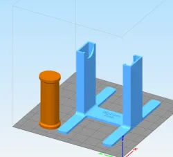 External Spool Holder for 3D printers (support less print)