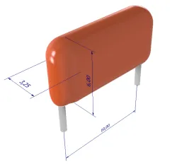 Film capacitor ECQ-E6103KF, brown, pin pitch 10 mm