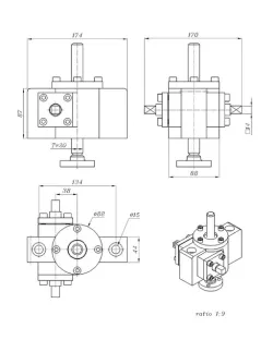 Gear box for roll forming stands