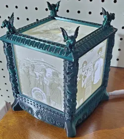 Gothic Lithophane Light Dragon Pillars and Gargoyle lid