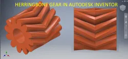 Herringbone Gear in Autodesk Inventor || Gear in Autodesk Inventor || Inventor Drawing Practice 3D